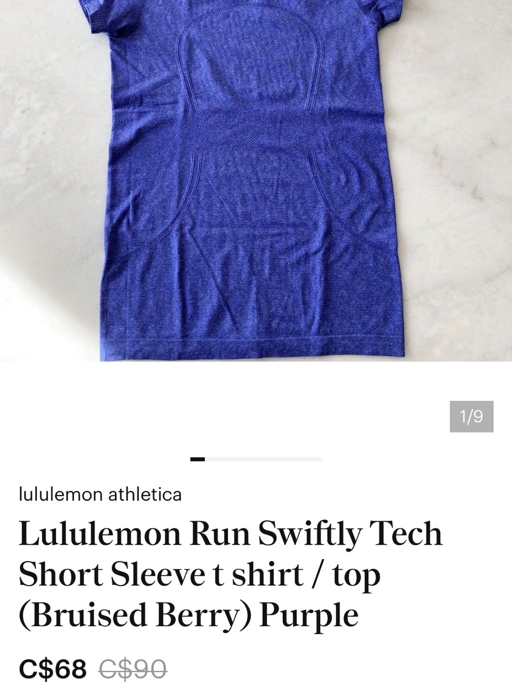 lululemon athletica Short Sleeve Tech Top - Deep Purple